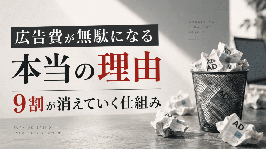 広告費が無駄になる本当の理由｜9割が消えていく仕組み