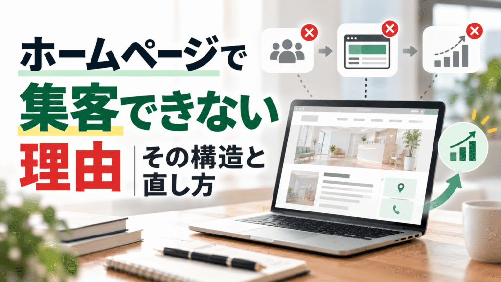 ホームページで集客できない理由｜その構造と直し方