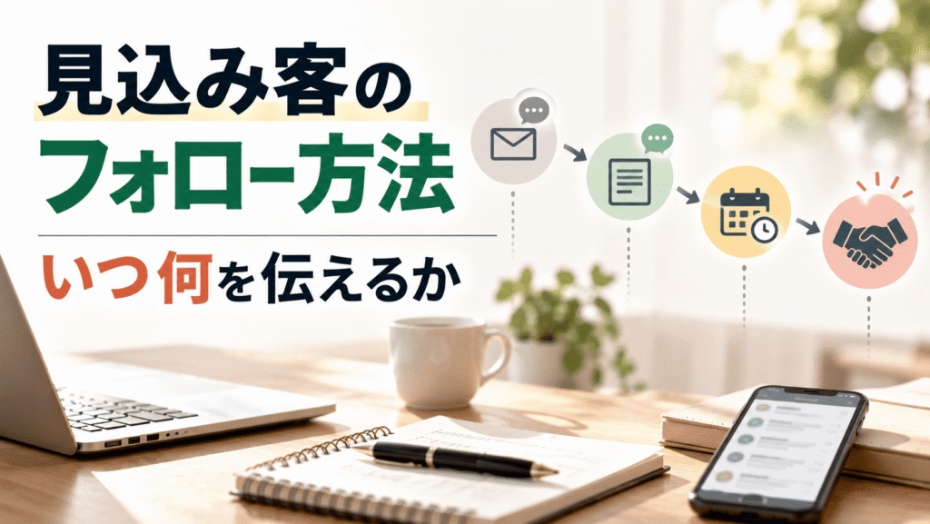 見込み客のフォロー方法｜いつ何を伝えるか