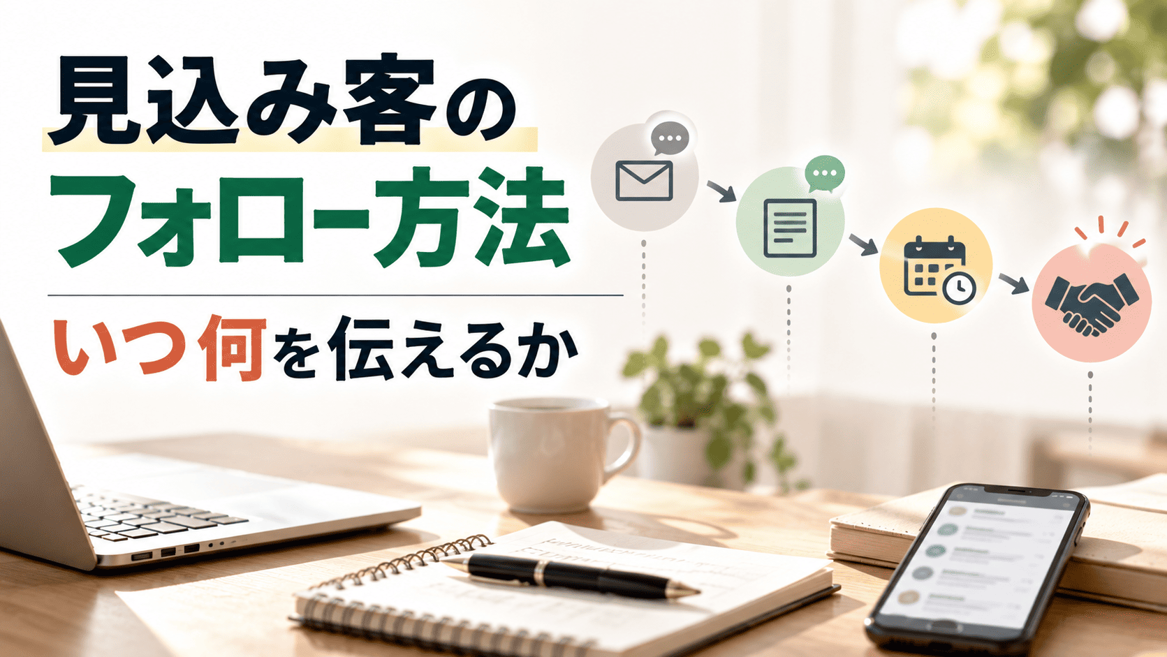 見込み客のフォロー方法|いつ何を伝えるか