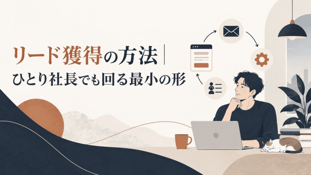 リード獲得の方法｜ひとり社長でも回る最小の形