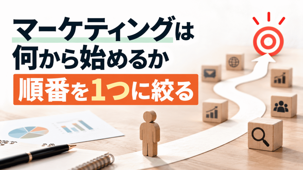 マーケティングは何から始めるか｜順番を1つに絞る