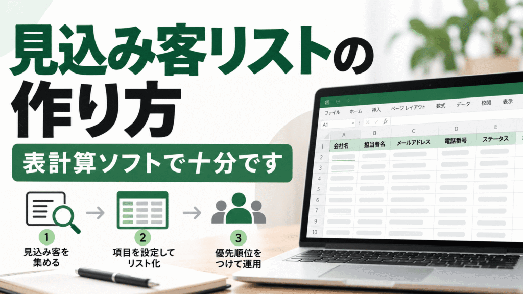 見込み客リストの作り方｜表計算ソフトで十分です