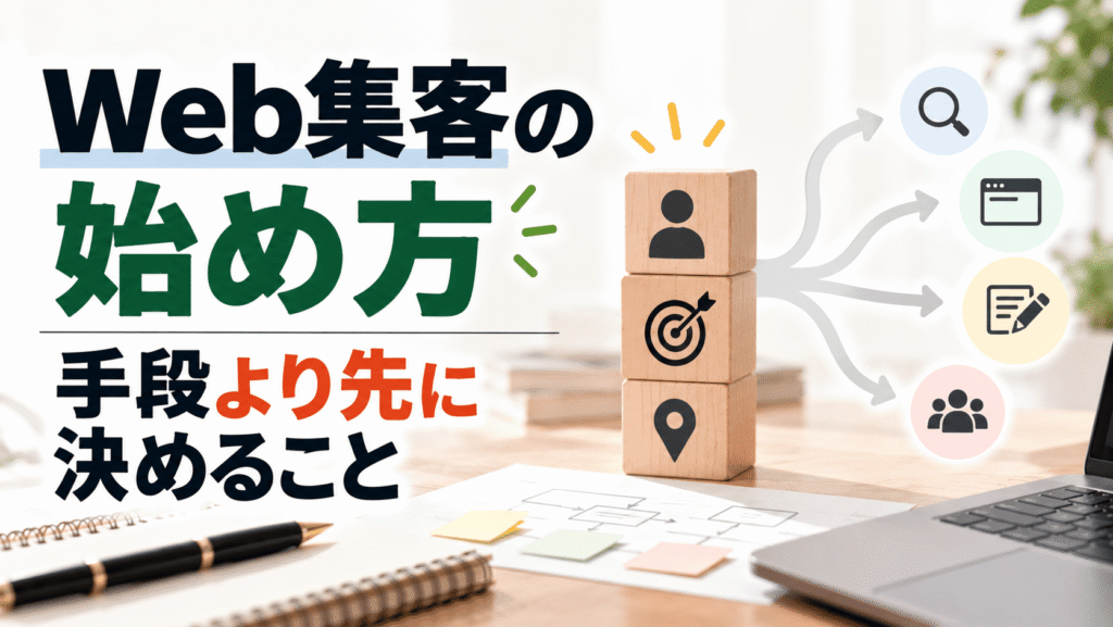 web集客の始め方｜手段より先に決めること